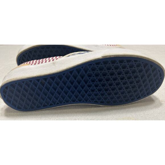 Vans Madewell Womens Sneakers 8.5 Colorful Mixed Stripe Deck Club Slip On Shoes - Picture 8 of 11